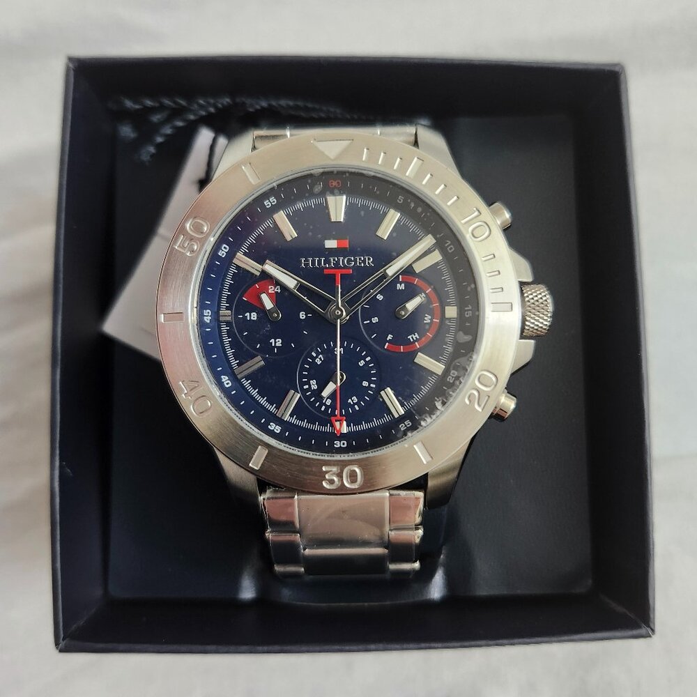 Tommy Hilfiger Bryan Men’s Watch Blue Dial NWT Box Quartz 1792113